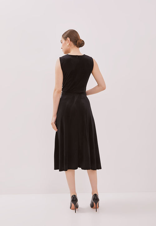 VELVET Black Fit and Flare Dress