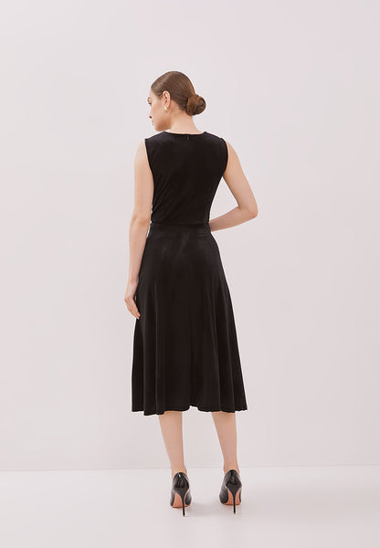 VELVET Black Fit and Flare Dress