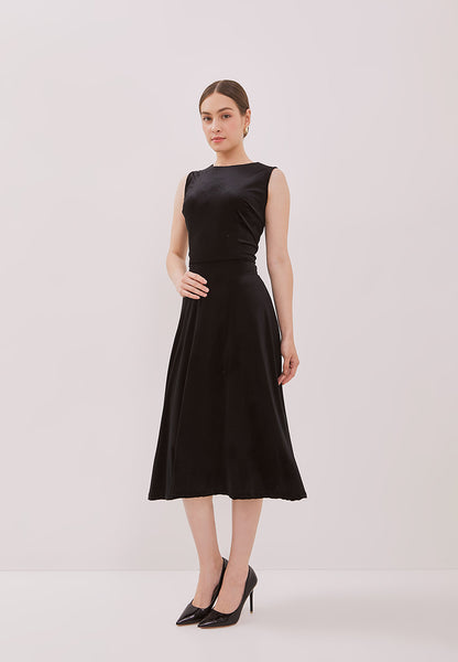 VELVET Black Fit and Flare Dress