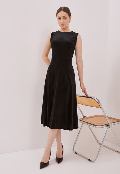 VELVET Black Fit and Flare Dress