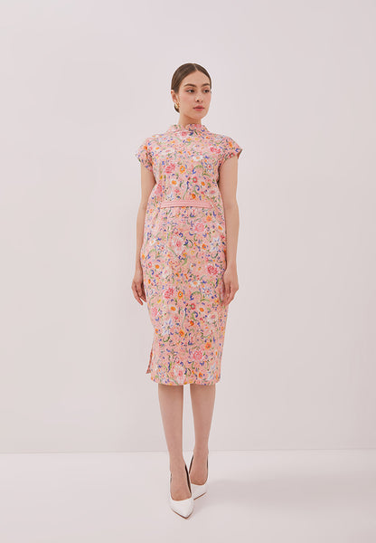 ORIENTAL SPRING Kimono Cheongsam Dress