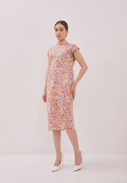 ORIENTAL SPRING Kimono Cheongsam Dress