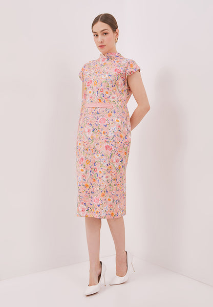 ORIENTAL SPRING Kimono Cheongsam Dress