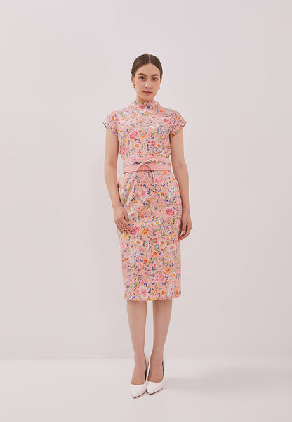 ORIENTAL SPRING Kimono Cheongsam Dress