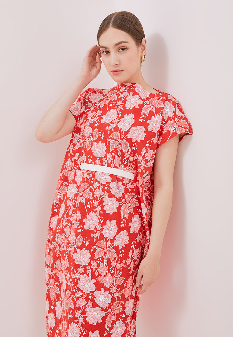 PERANAKAN PAWS Red Magic Dress