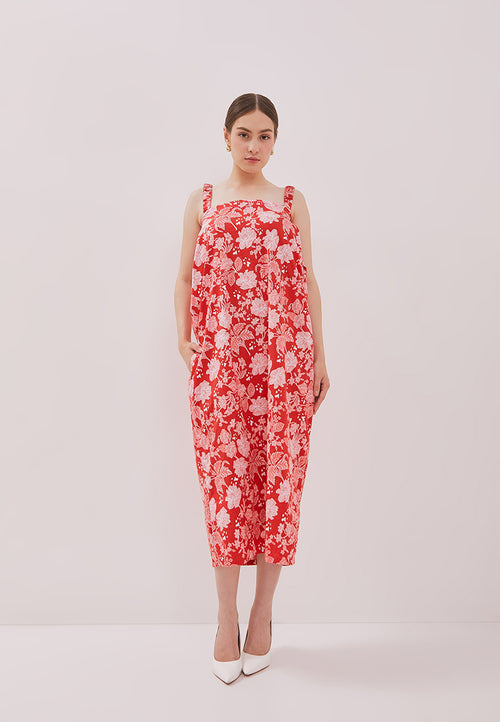 PERANAKAN PAWS Red Magic Dress
