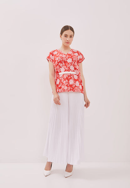 PERANAKAN PAWS Red Multiway Top