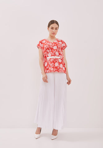 PERANAKAN PAWS Red Multiway Top