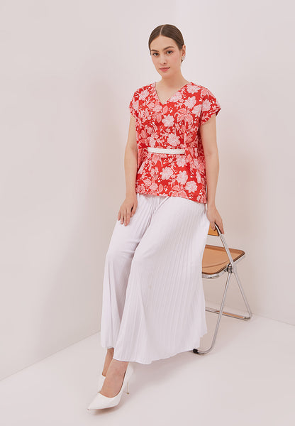 PERANAKAN PAWS Red Multiway Top