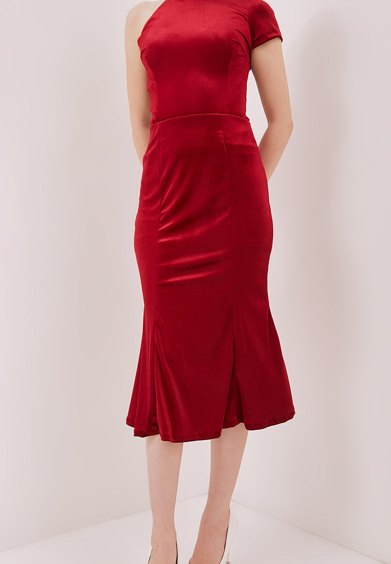 VELVET Red Mermaid Skirt