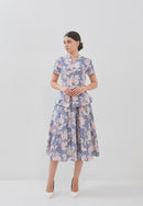 BANGKIT Blue & Pink Batik Circle Skirt