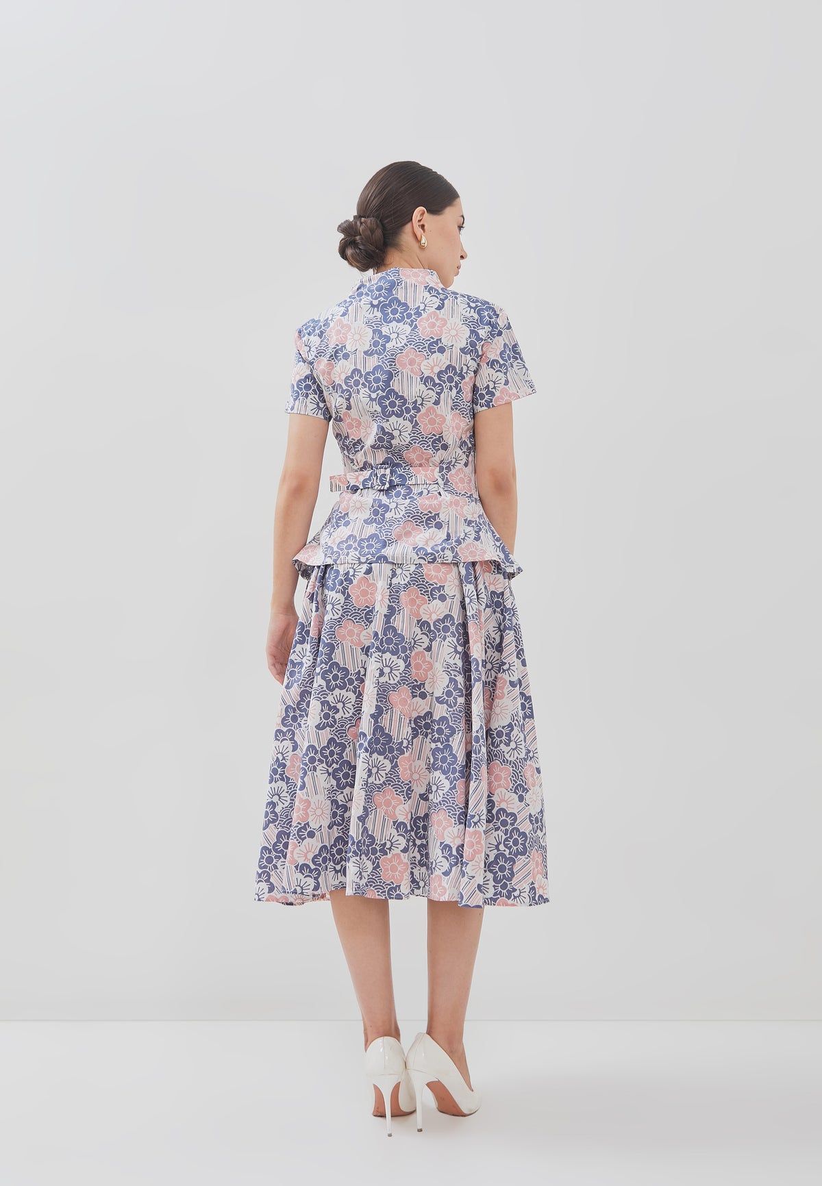 BANGKIT Blue & Pink Batik Circle Skirt