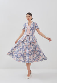 BANGKIT Blue & Pink Batik Circle Skirt