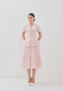 CLOVER Pink Batik Circle Skirt