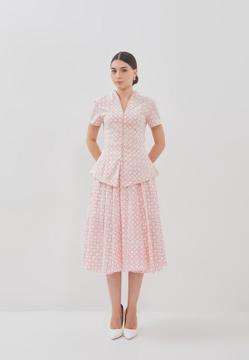 CLOVER Pink Batik Circle Skirt