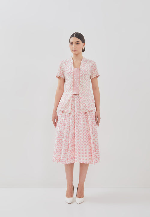 CLOVER Pink Batik Circle Skirt