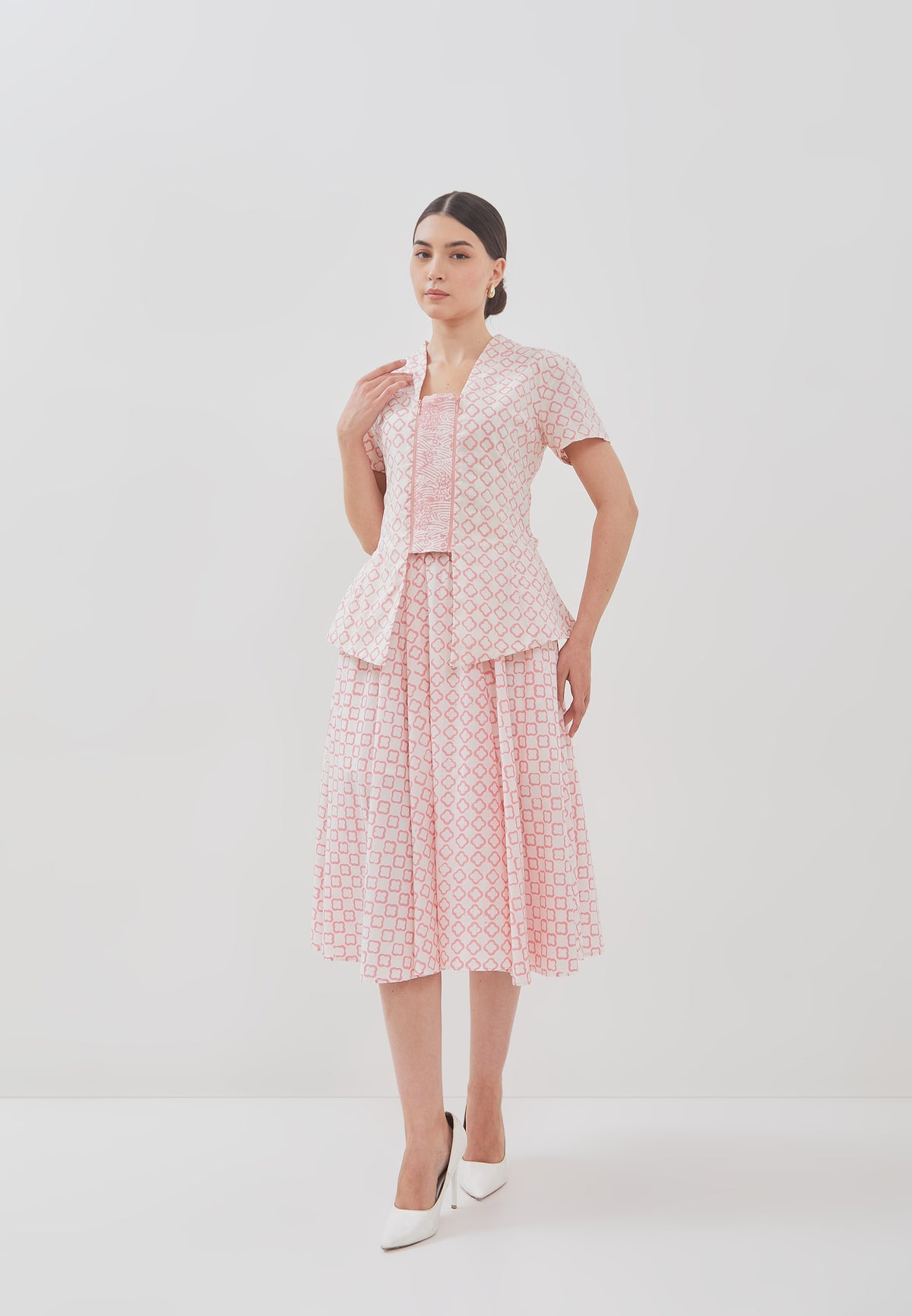 CLOVER Pink Batik Circle Skirt