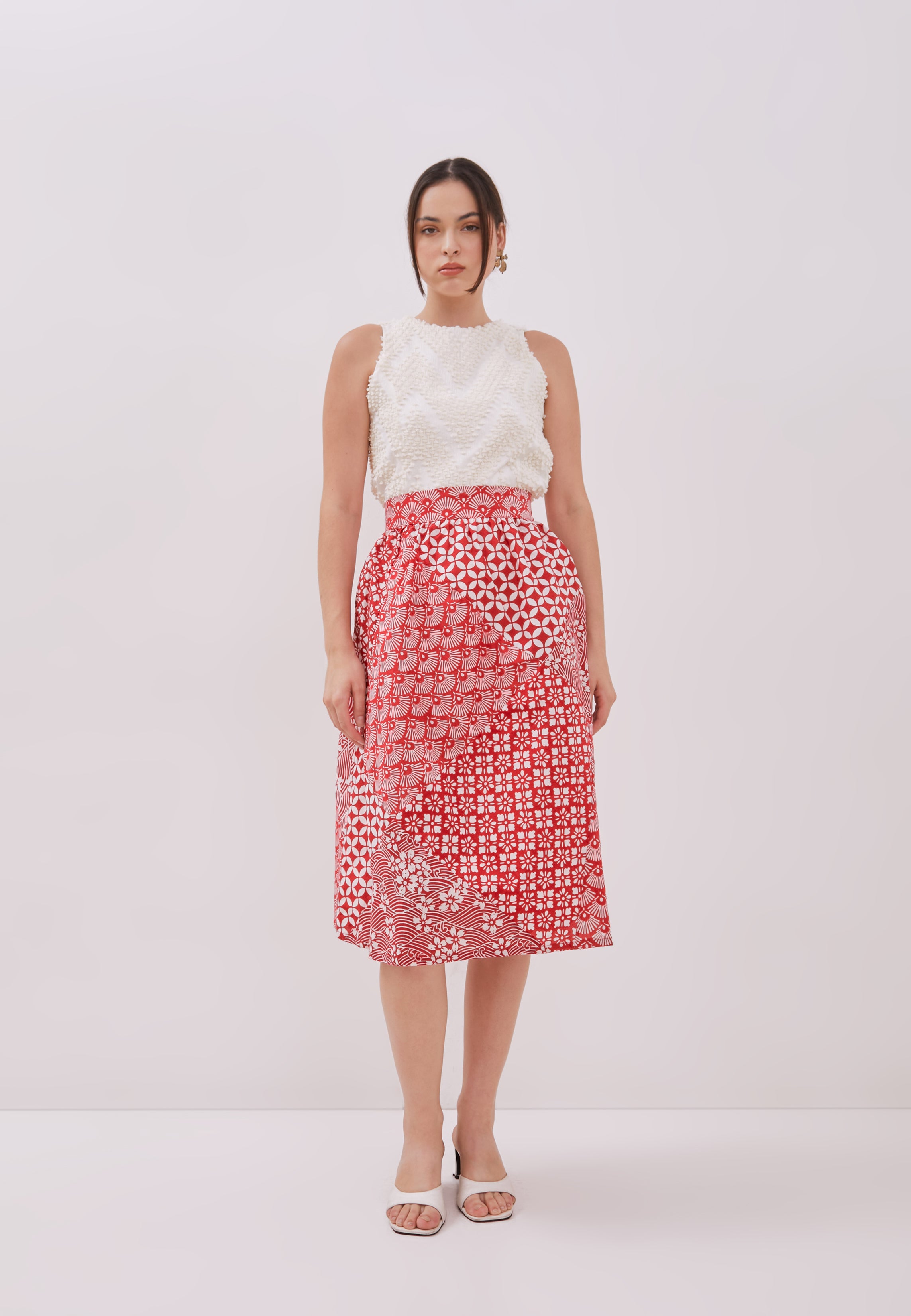 Kintsugi Red Batik Skirt