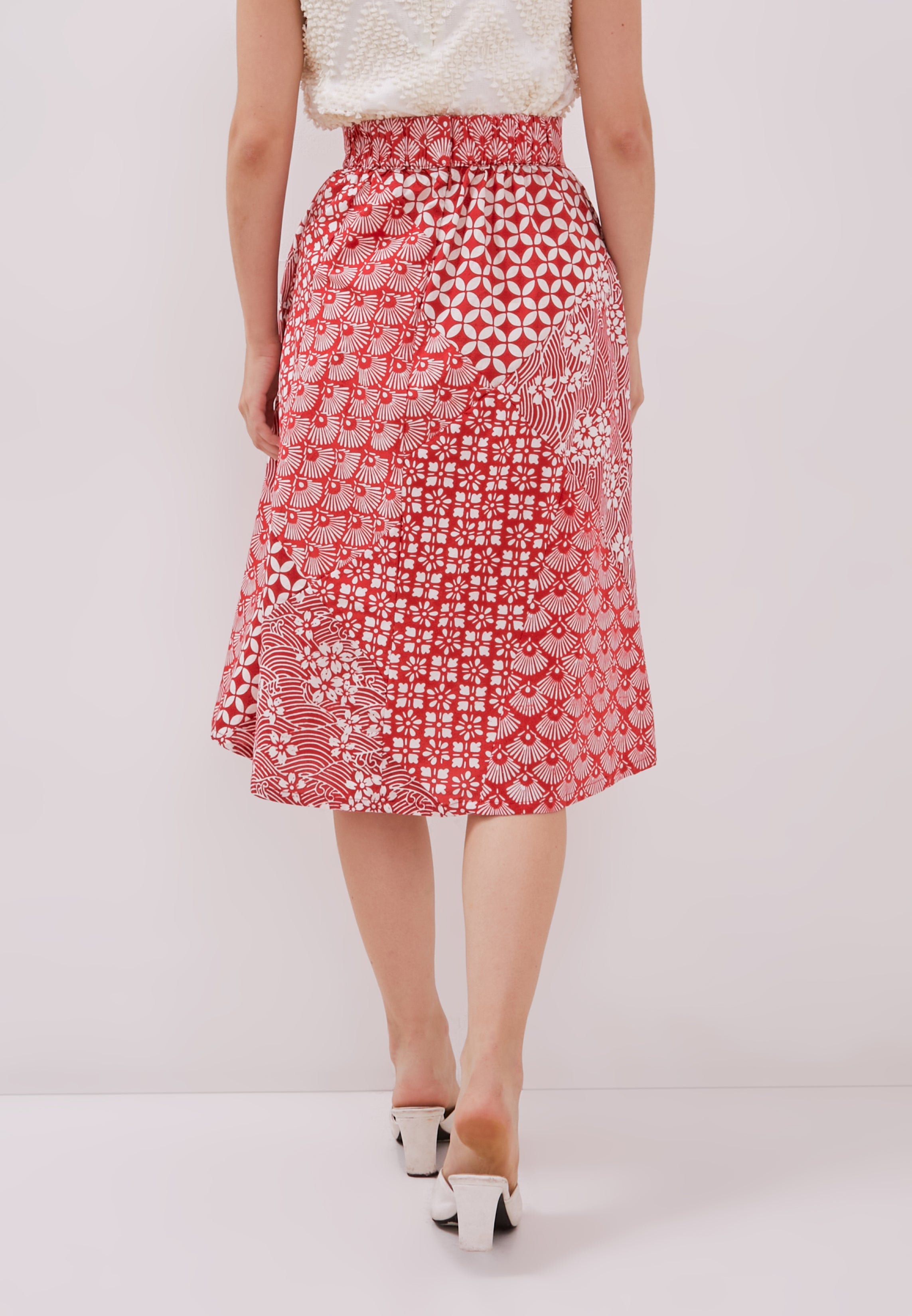 Kintsugi Red Batik Skirt