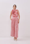 Stripes High Waist Batik Pants Maxi