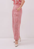 Stripes High Waist Batik Pants Maxi