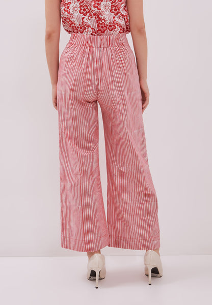 Stripes High Waist Batik Pants Maxi