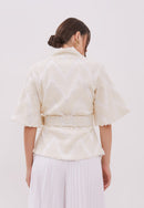 3D Tenun White Kebaya Jacket