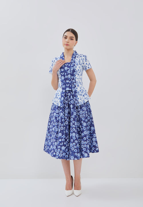 FLOURISH Kebaya Peplum Top