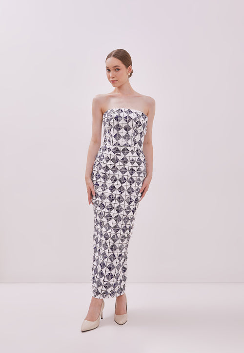 ORIGAMI Strapless Dress