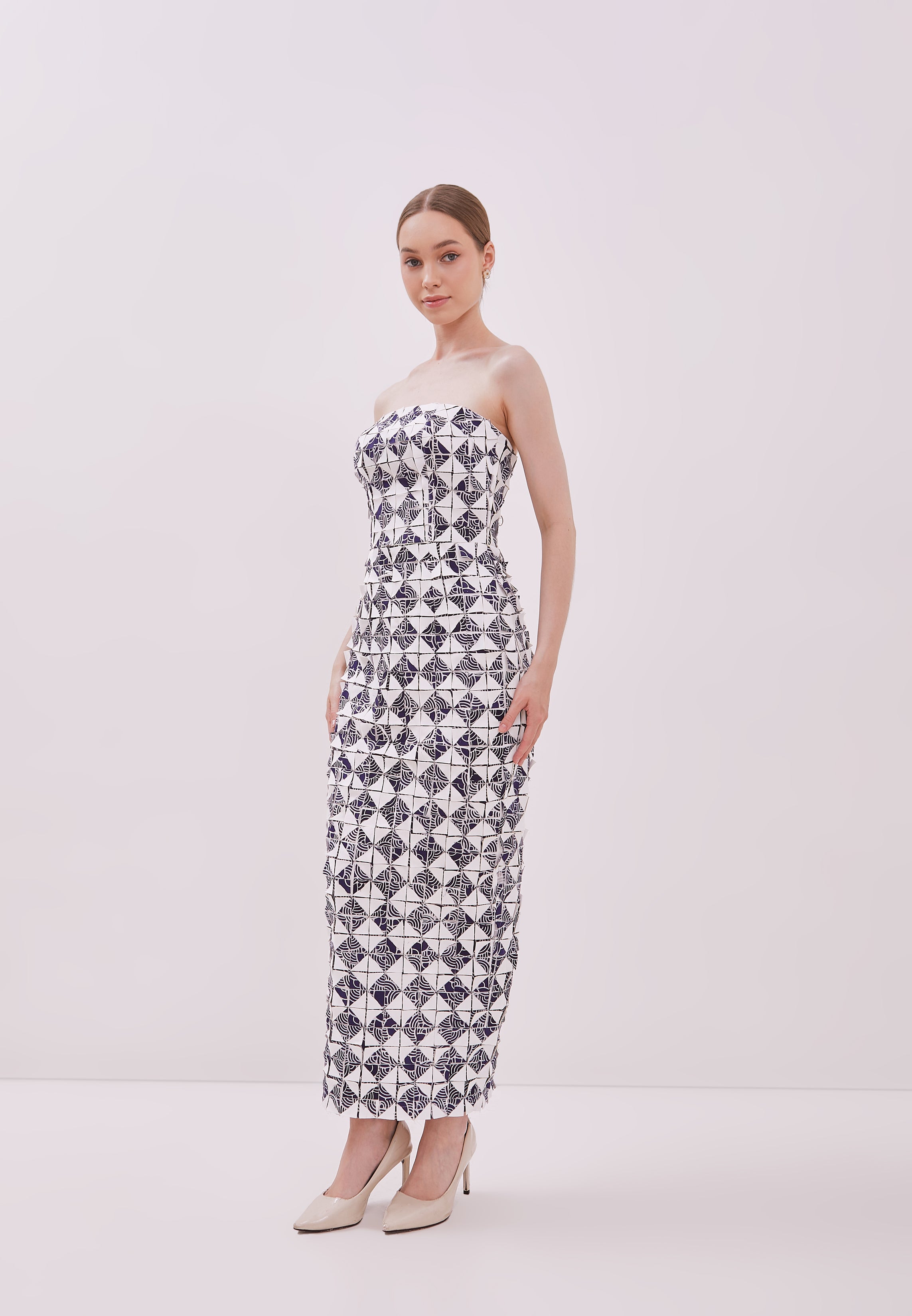 ORIGAMI Strapless Dress