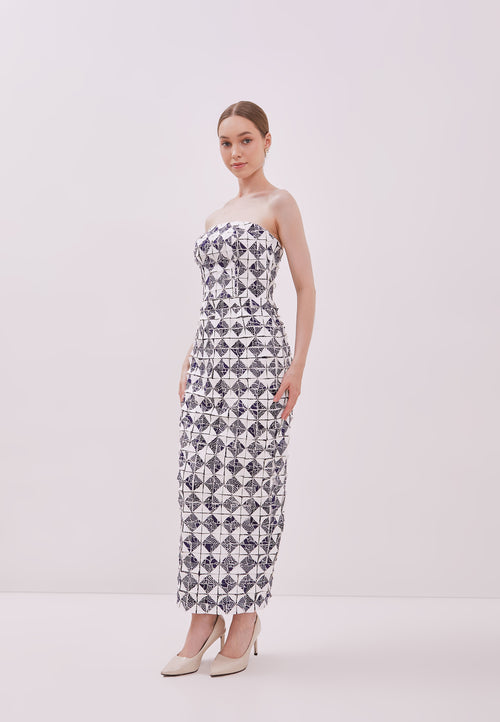 ORIGAMI Strapless Dress