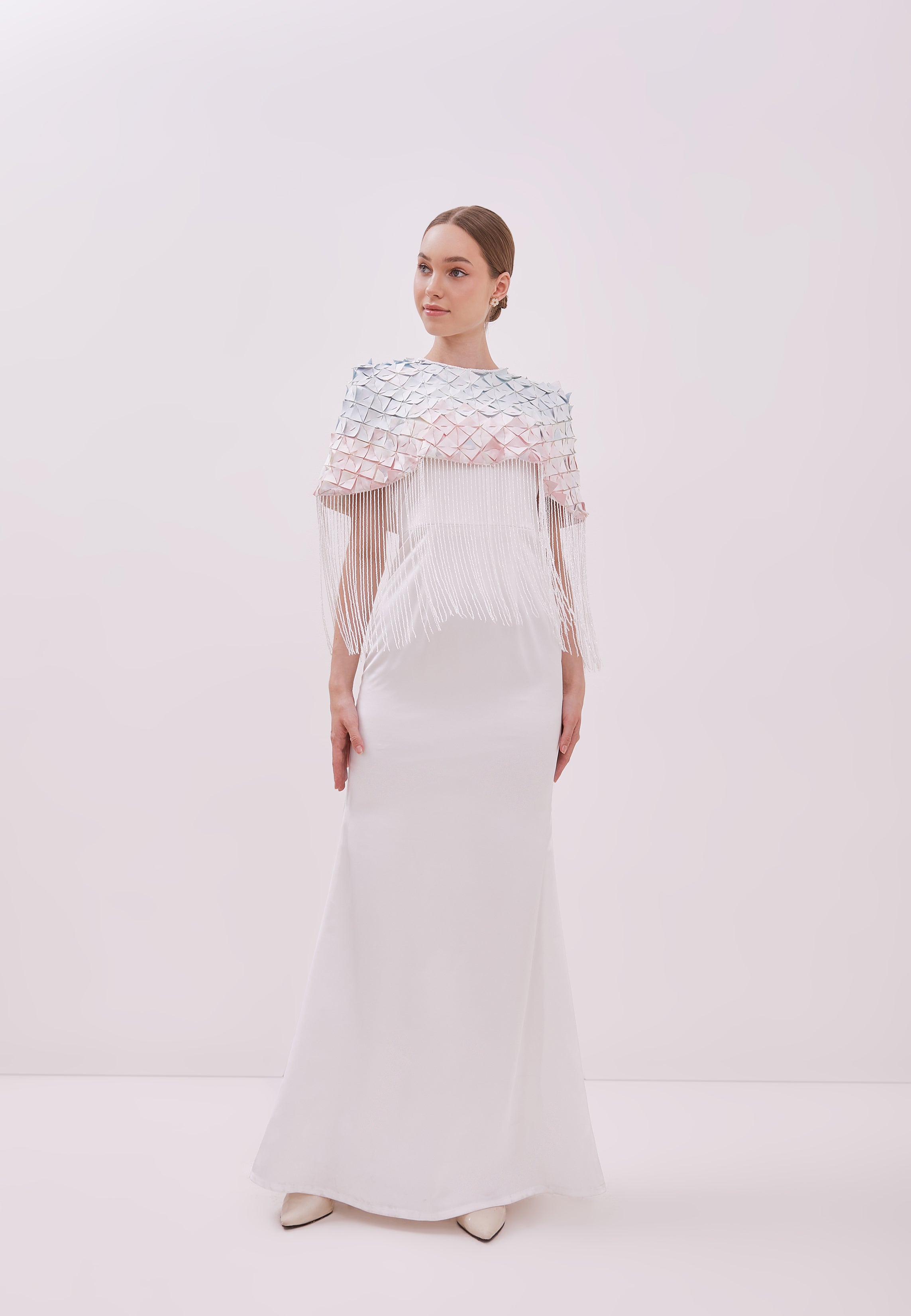 ORIGAMI Cape with Tassel beading