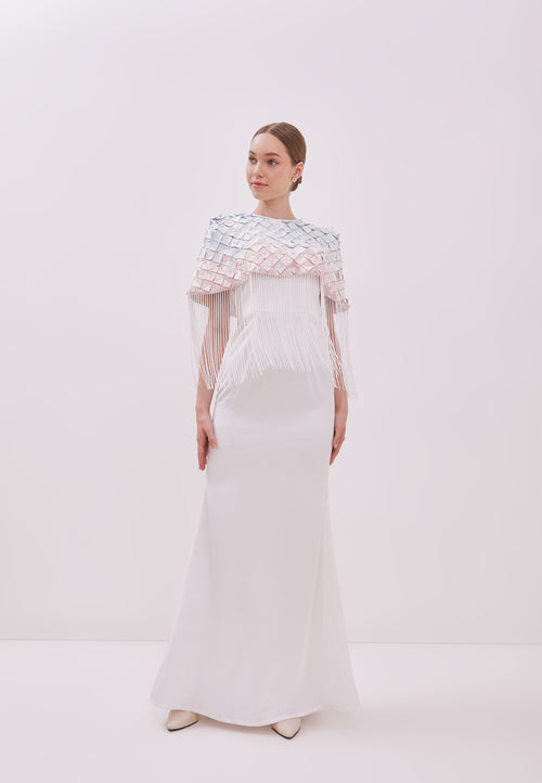 ORIGAMI Cape with Tassel beading