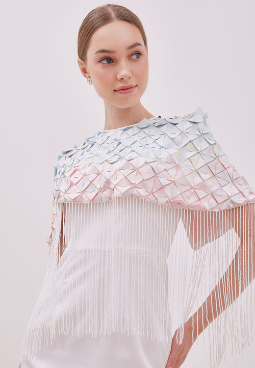 ORIGAMI Cape with Tassel beading