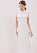 WHITE Mermaid Cheongsam Dress