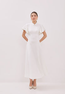 WHITE Maxi Cheongsam Dress