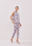 BANGKIT Blue & Pink Batik Cheongsam Top