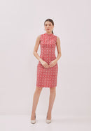 TWINKLING STARS Red Batik Cheongsam Dress