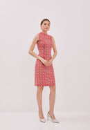 TWINKLING STARS Red Batik Cheongsam Dress
