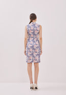 BANGKIT Blue & Pink Batik Cheongsam Dress
