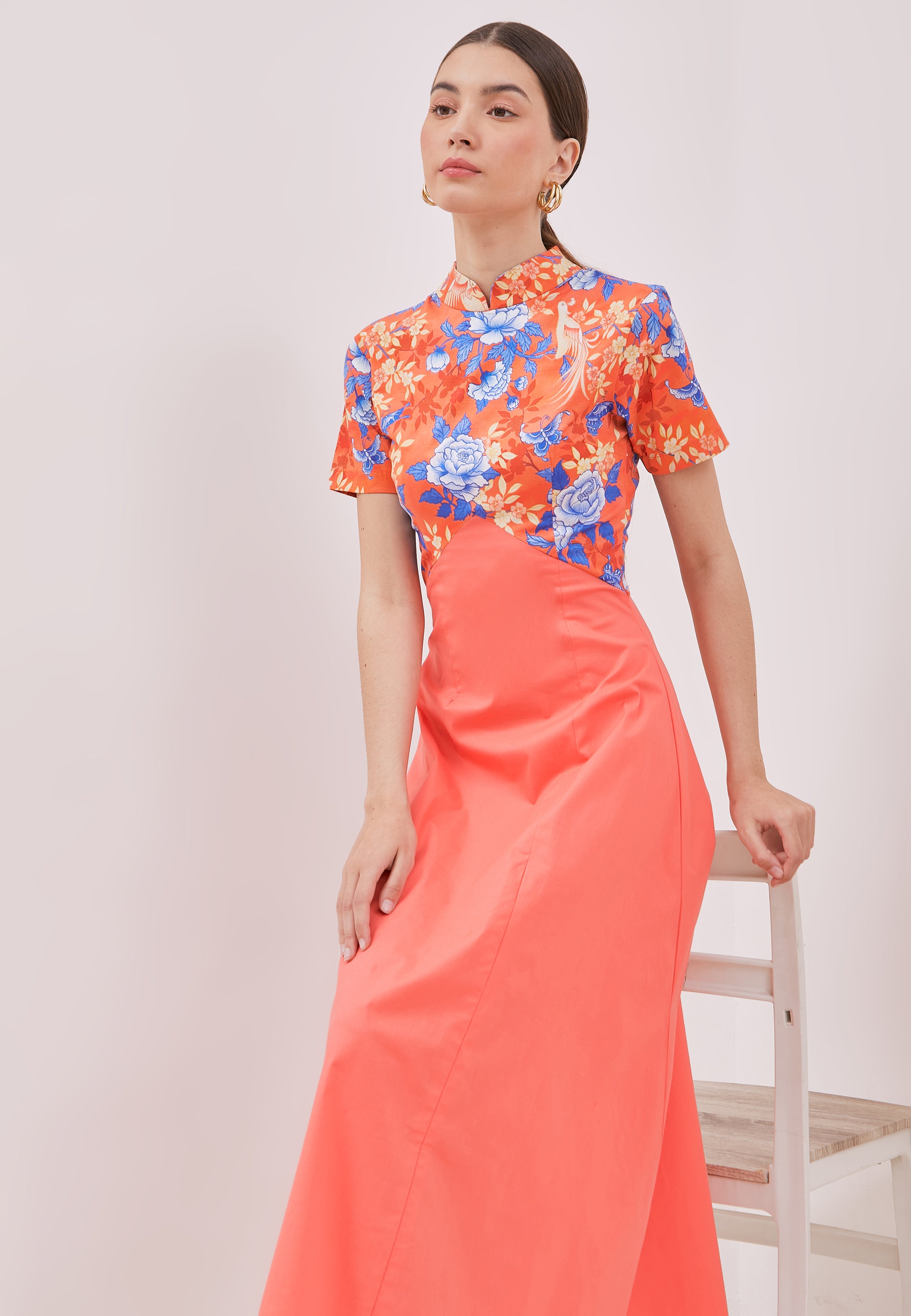 BIRDS & BUTTERFLY Harmony Cheongsam Dress