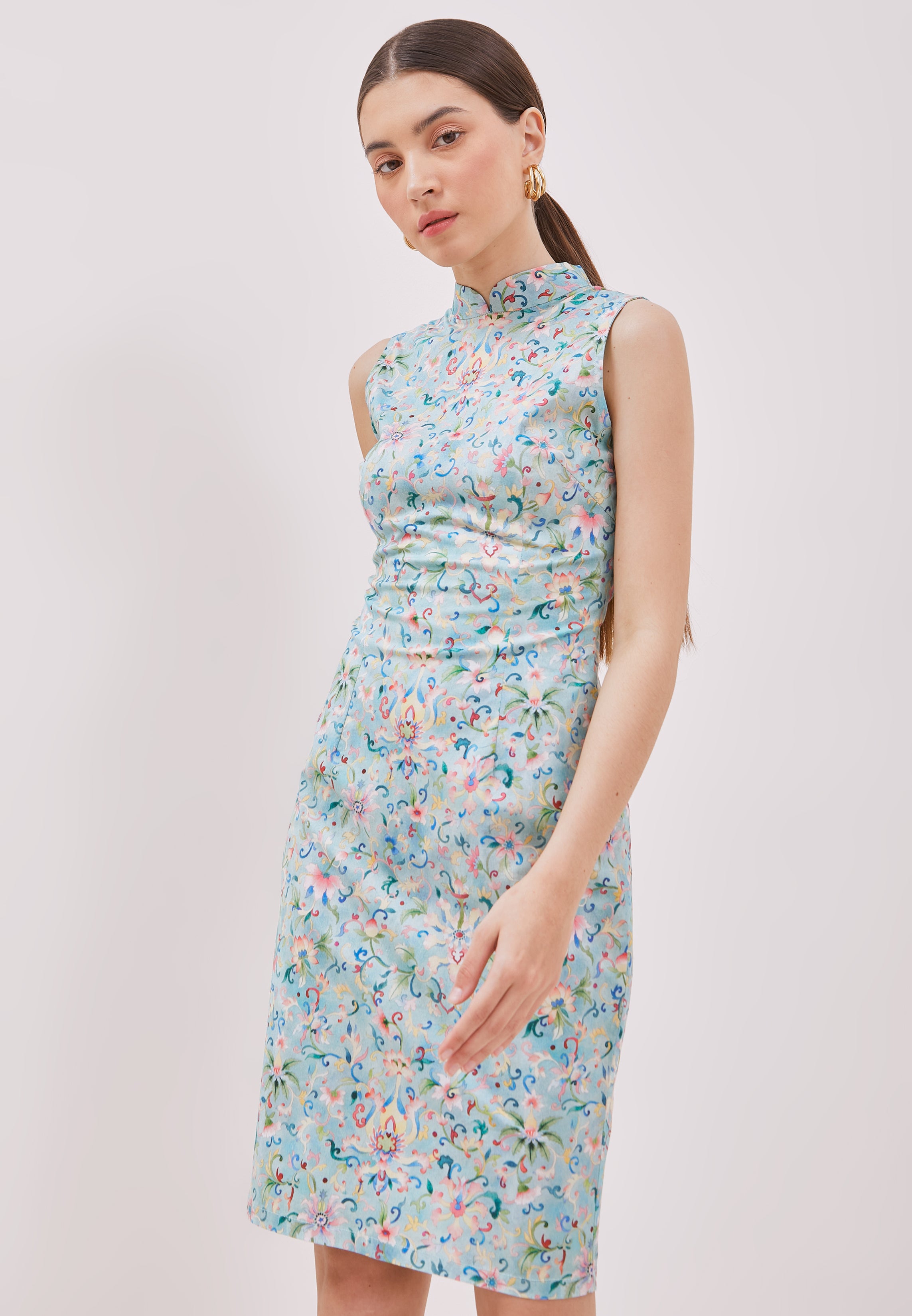 CHINESE FLORAL Cheongsam Dress