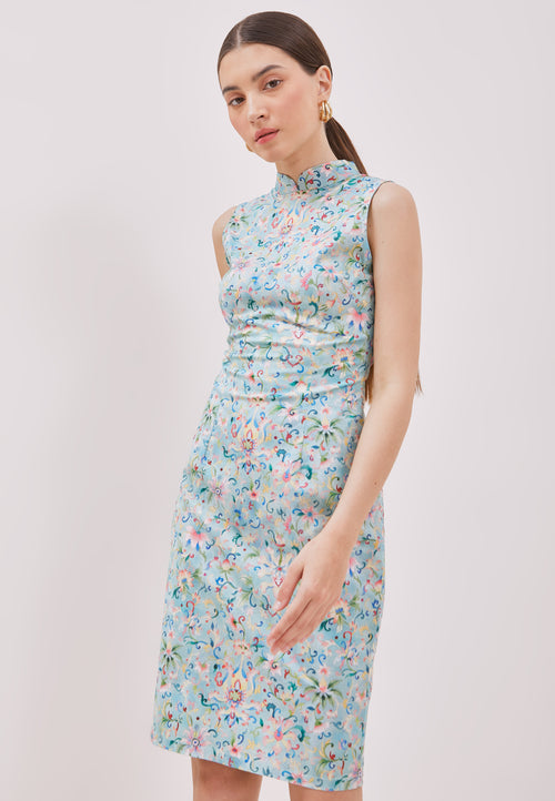 CHINESE FLORAL Cheongsam Dress