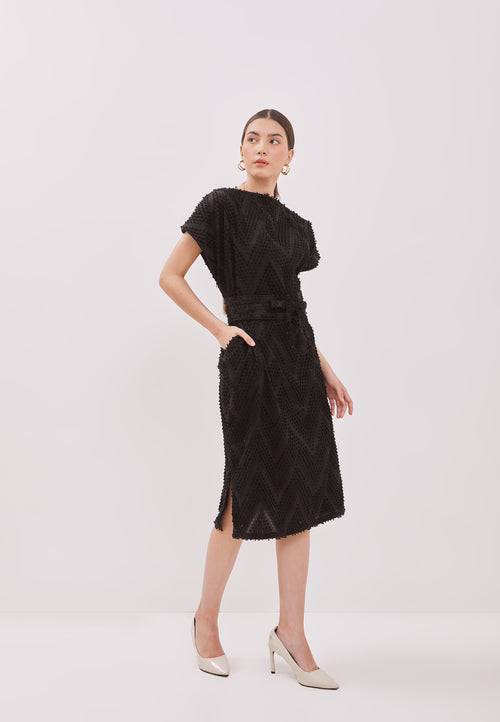 3D Tenun Black Magic Dress