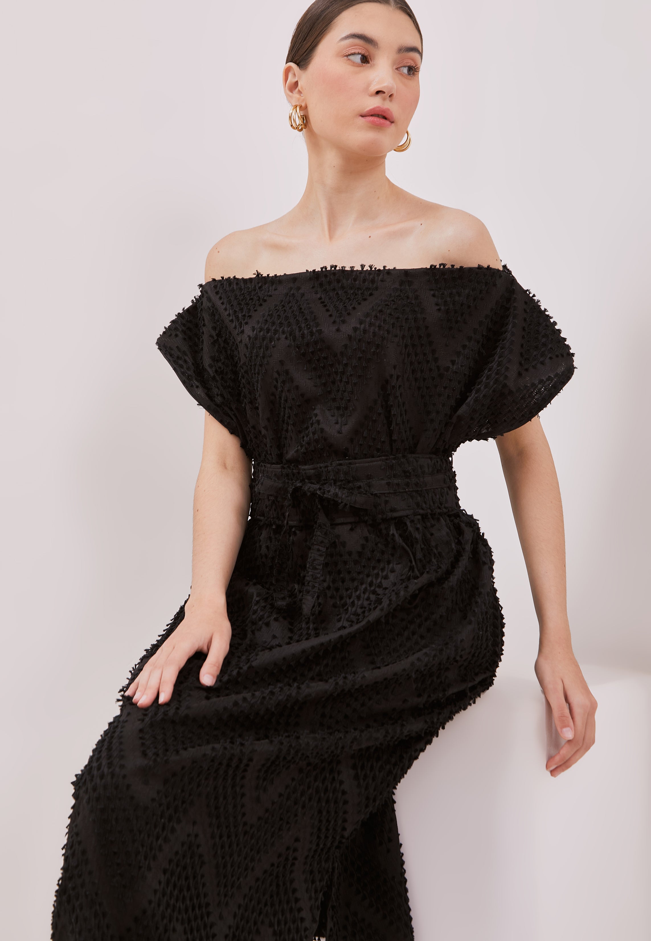 3D Tenun Black Magic Dress