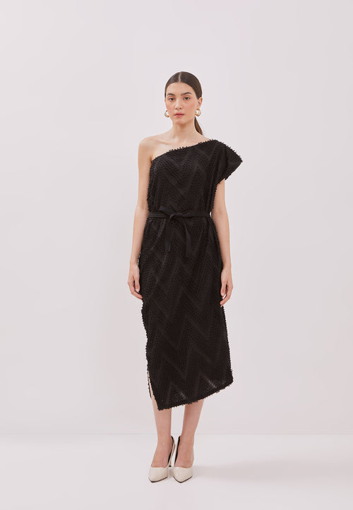 3D Tenun Black Magic Dress