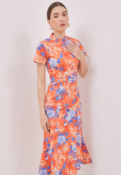 BIRDS & BUTTERFLY Mermaid Cheongsam Dress