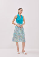 CHINESE FLORAL Straight Skirt