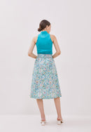CHINESE FLORAL Straight Skirt