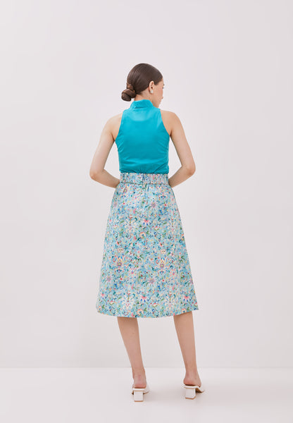 CHINESE FLORAL Straight Skirt